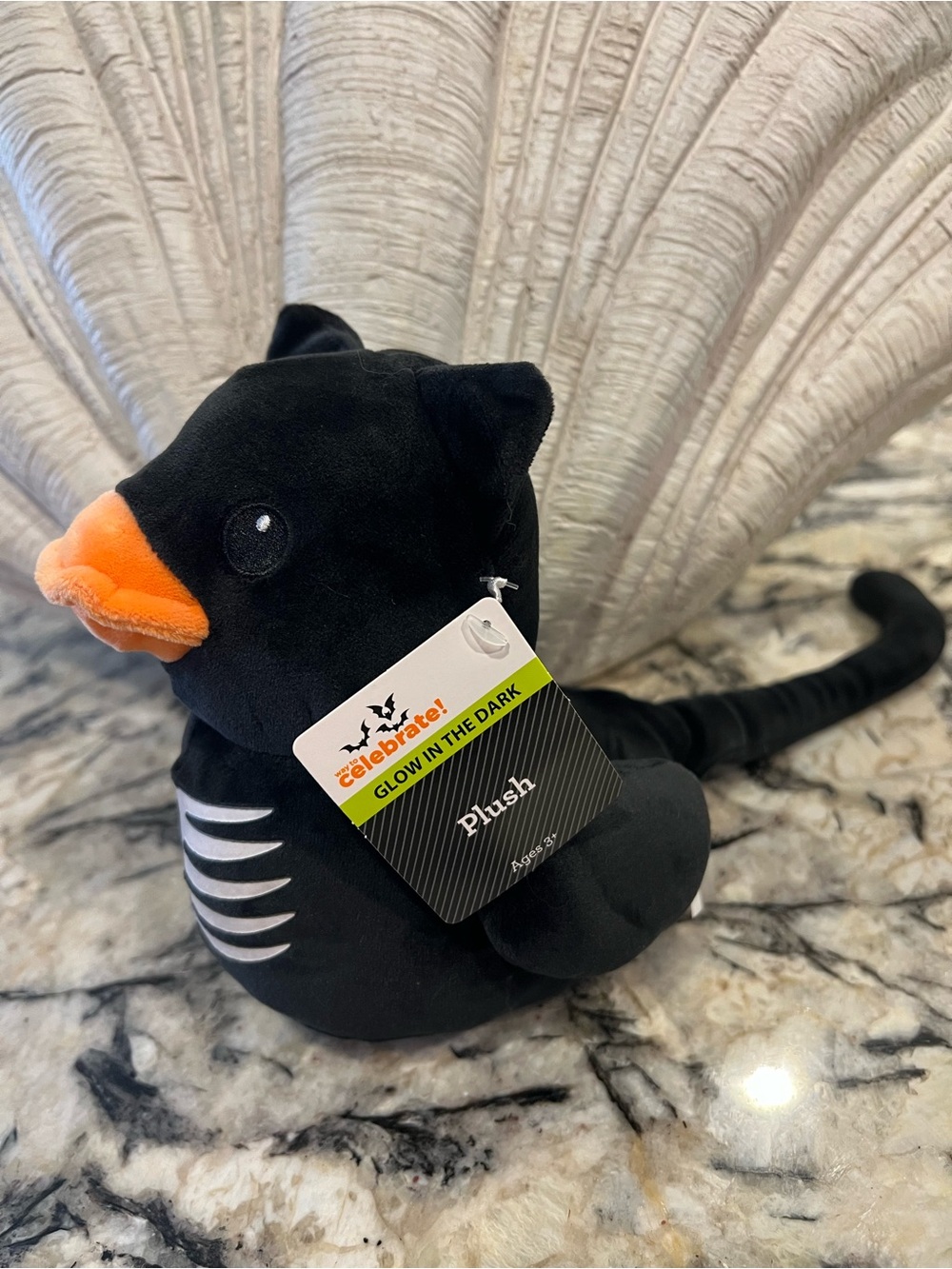 🎃 🐈⬛ Black Cat Duck ✨Glow-in-the-Dark Plush #squishy #plush #halloween2026